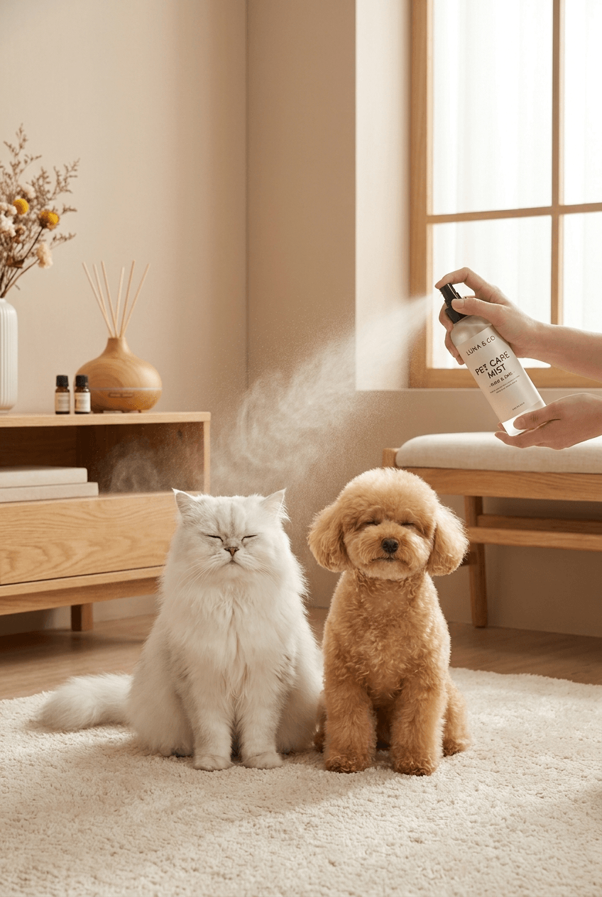 Cat and Poodle